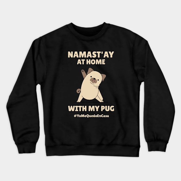 Yoga Pug Crewneck Sweatshirt by OniSide